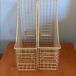 2 Magazine File Boxes Gold